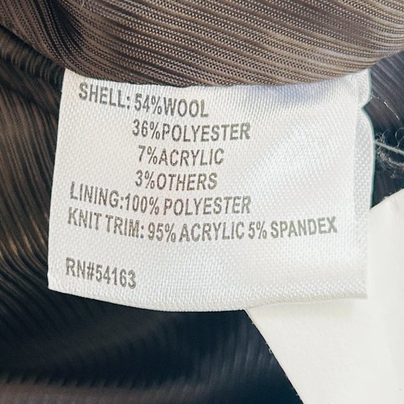 Calvin Klein Long Tweed Peacoat with Sweater Neck (size 4) - Picture 6 of 16